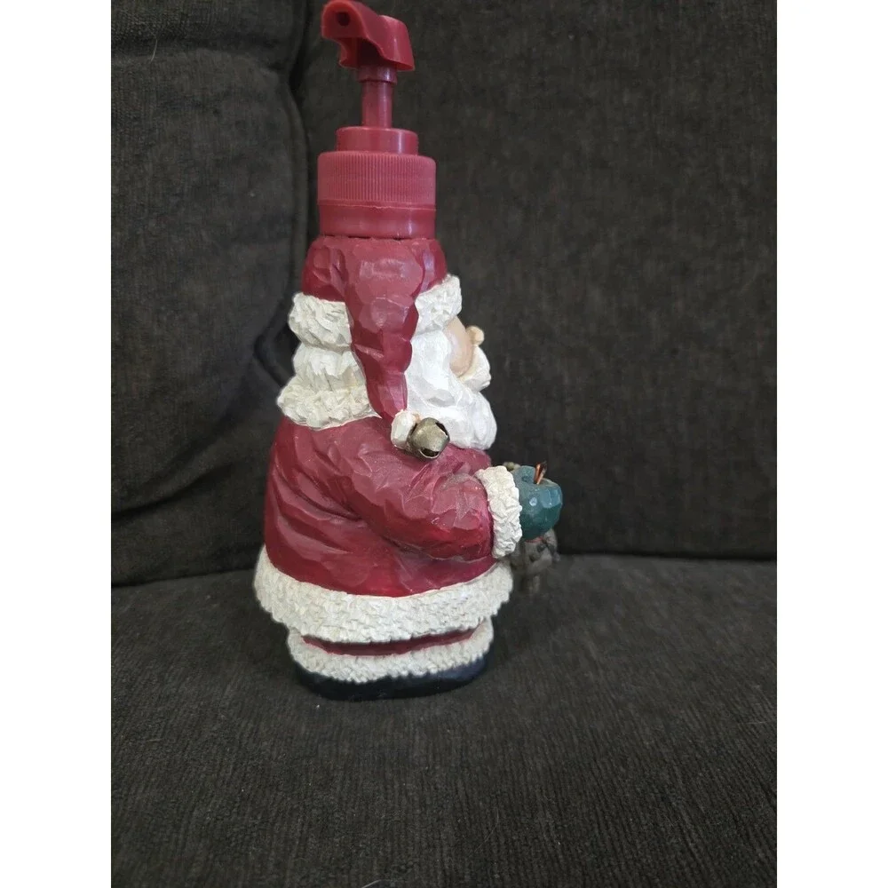 Whimsical Santa Claus Soap Lotion Pump Dispenser Ceramic Christmas Decor